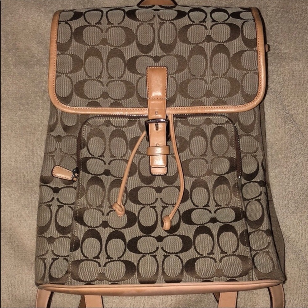 Coach Canvas Signature Backpack